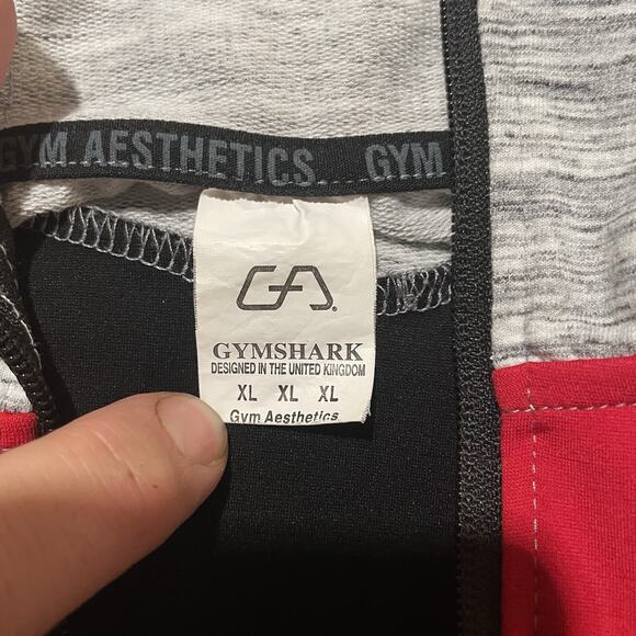 Gymshark Jacket Hoodie Zip Up Raglan Colorblock Athletic Pump Cover Womens XL - Picture 3 of 8